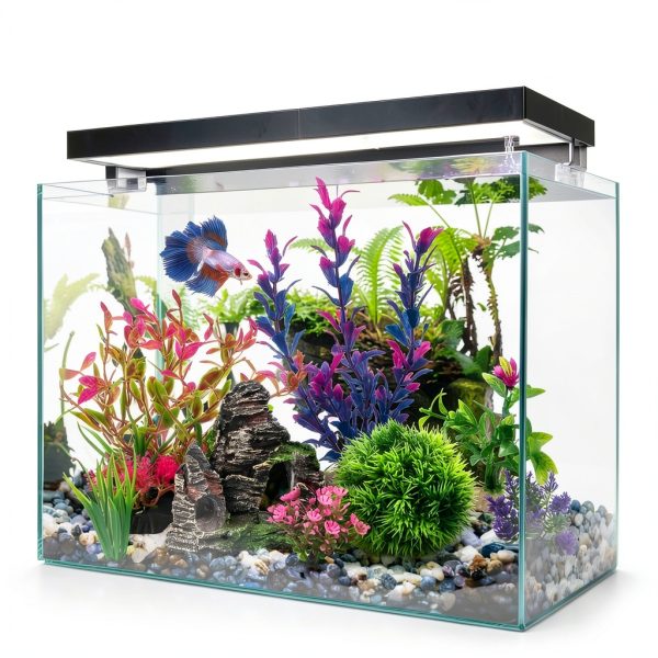 Ameliade Aquarium Plastic Plants Colorful Eco Friendly Fish-2