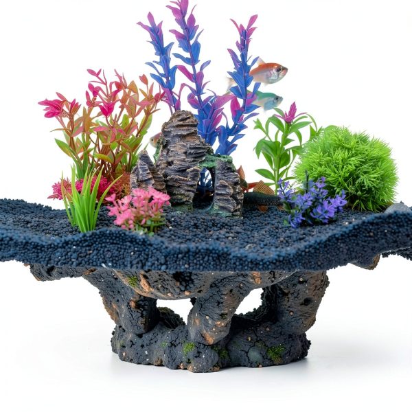 Ameliade Aquarium Plastic Plants Colorful Eco Friendly Fish-3