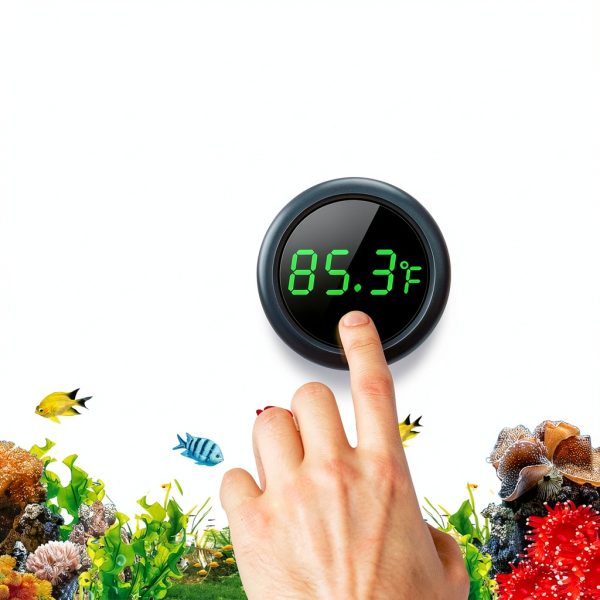 PAIZOO Aquarium Thermometer HD LED Display Cordless Touch-3