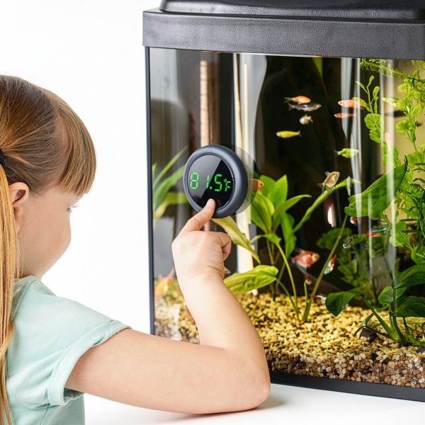 PAIZOO Aquarium Thermometer HD LED Display Cordless Touch-1