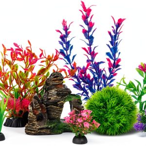 Ameliade Aquarium Plastic Plants Colorful Eco Friendly Fish-0