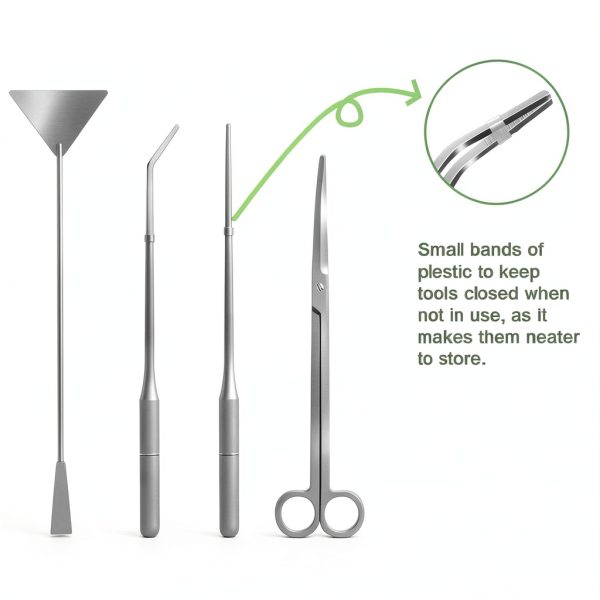 Jeimier Aquascaping Kit Stainless Steel Tools Plant Care-1