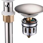 Vessel Sink Drain Pop-up Brushed Nickel Basket Stopper REGALMIX-0
