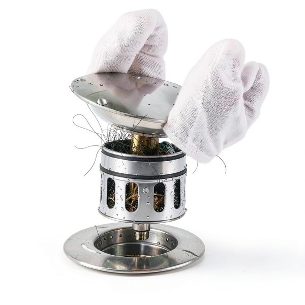Vessel Sink Drain Pop-up Brushed Nickel Basket Stopper REGALMIX-3