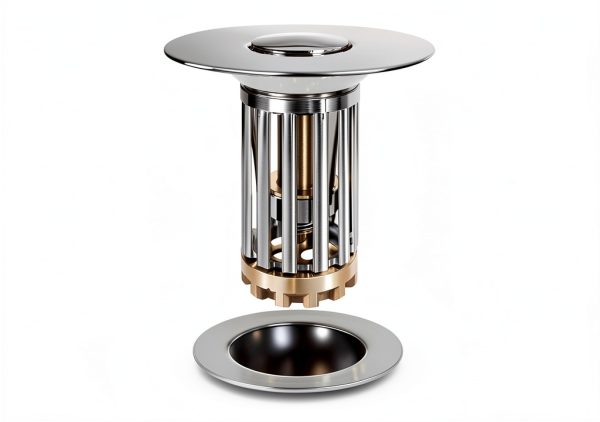 Bathroom Sink Drain Strainer Pop Up Stopper by Anlige Chrome Silver-3