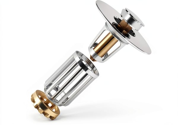 Bathroom Sink Drain Strainer Pop Up Stopper by Anlige Chrome Silver-1