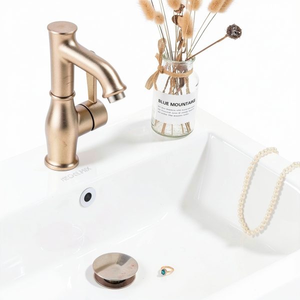 Vessel Sink Drain Pop-up Brushed Nickel Basket Stopper REGALMIX-6