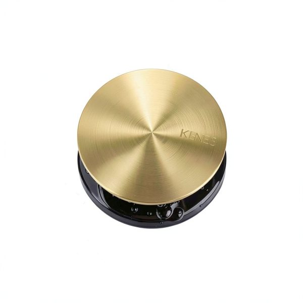 Brushed Gold Pop Up Bathroom Sink Drain with Overflow KENES Assembly-7